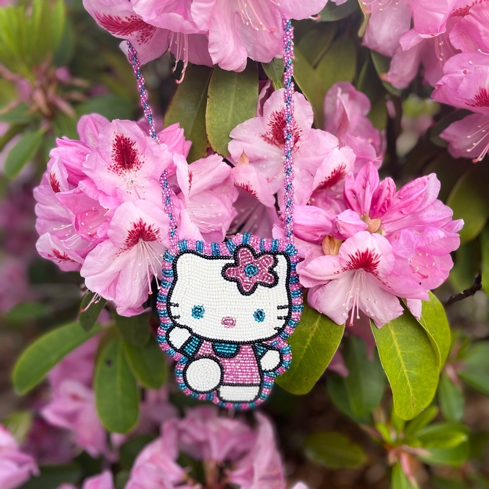Hello Kitty Pink, Blue and White Beaded Jewelry Accessory - Picture 3 of 7